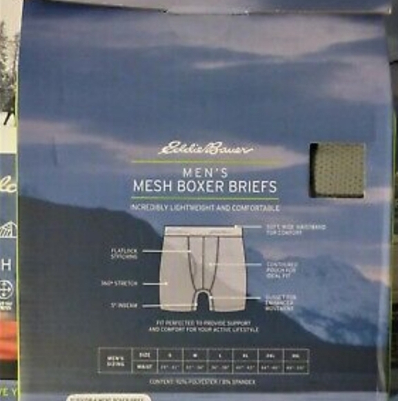 NWT Eddie Bauer 4 Pack Mesh Boxer Briefs Sz Large - Picture 2 of 5